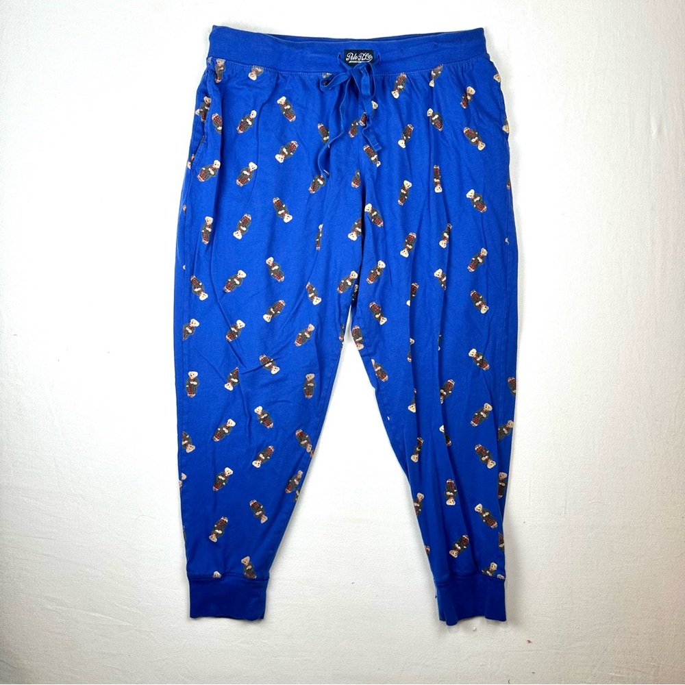 Polo by Ralph Lauren Blue Bear Print Jogger Sweatpants